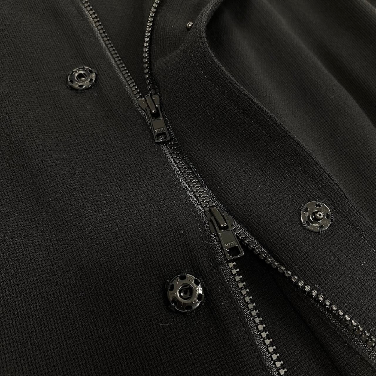 Yohji Yamamoto ヨウジヤマモト ハーフジップ シアーロングコート ロングジャケット ブラック ウール その他アウター レディース ABP