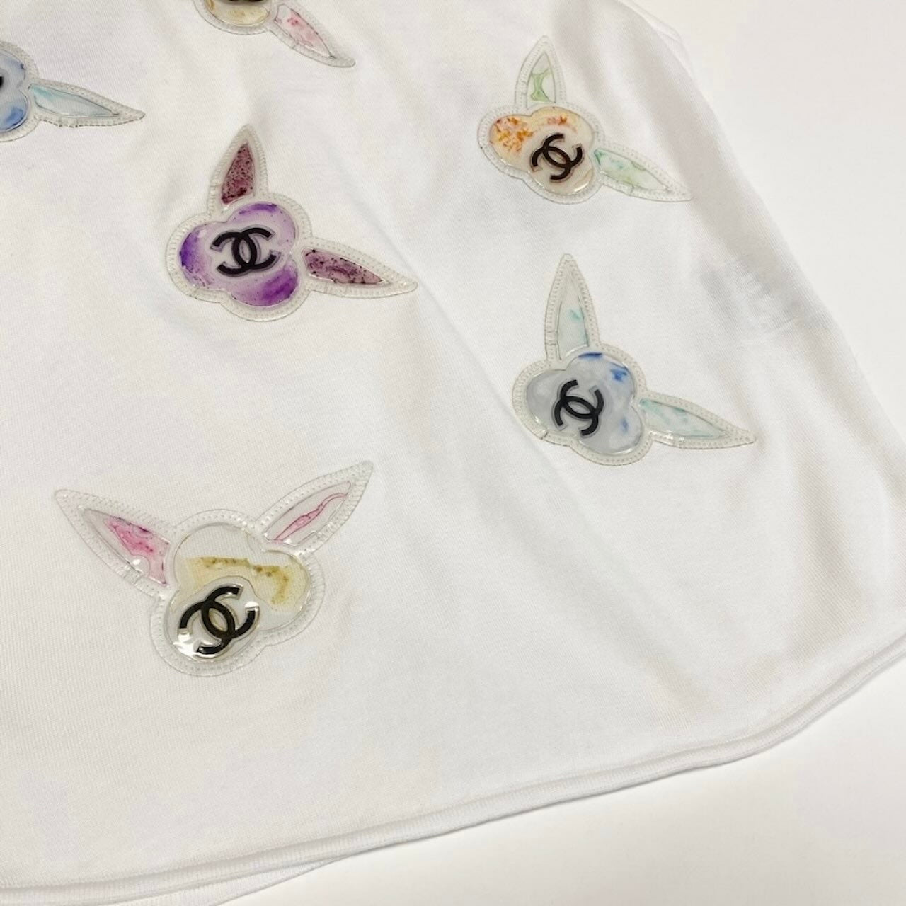CHANEL シャネル 2000SS ココマーク ホワイト コットン P15725 タンクトップ レディース SA
