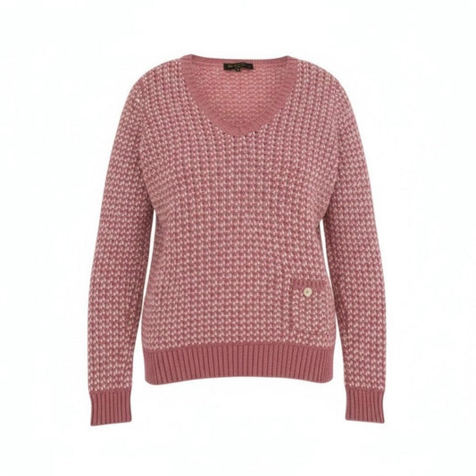Loro Piana ロロピアーナ カシミヤニットセーター Vネック ピンク カシミヤ ニット レディース ABP