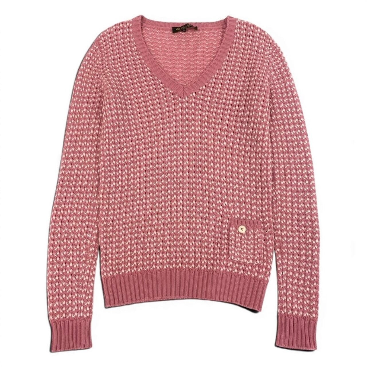 Loro Piana ロロピアーナ カシミヤニットセーター Vネック ピンク カシミヤ ニット レディース ABP
