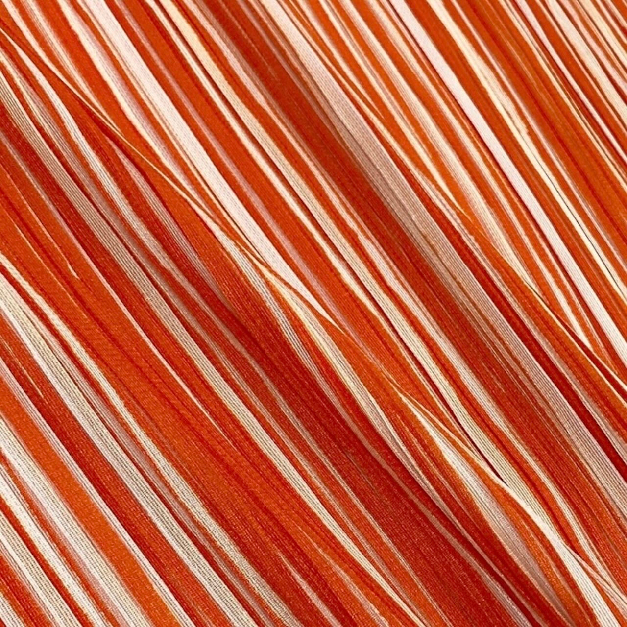 PLEATS PLEASE プリーツプリーズ 変形ノースリーブワンピース ストライプ オレンジ ホワイト ポリエステル PP73-JH675 ワンピース レディース B