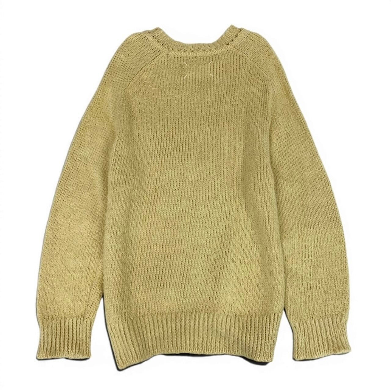 Maison Margiela メゾン マルジェラ オーバーサイズ ブラッシュドセーター ローゲージニット イエロー リネン S50HL0007 セーター メンズ AB