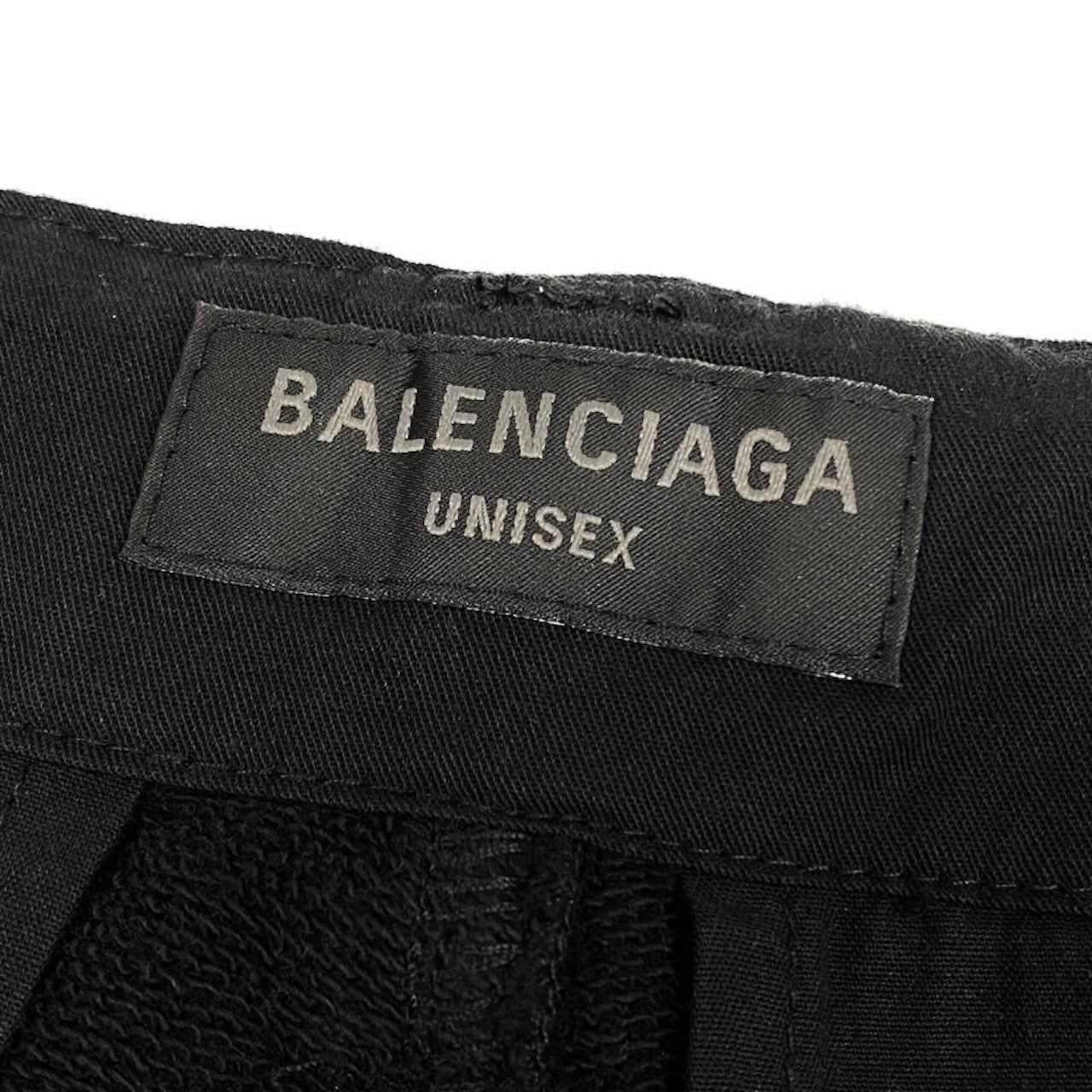 BALENCIAGA バレンシアガ スウェット カーゴ バギーパンツ Unisex ブラック コットン 720243 パンツ メンズ S