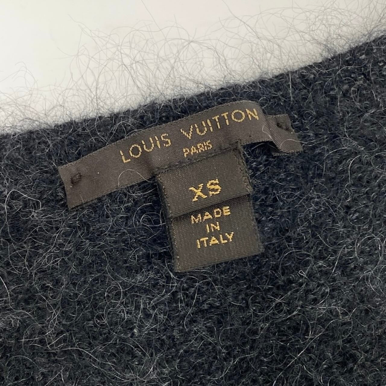 LOUIS VUITTON ルイヴィトン グラデーションスパンコール ニットワンピース モヘアブレンド Vネック グレー ウール / ナイロン / モヘア シルク ポリウレタン ポリエステル F4KD24ODX ワンピース レディース ABP