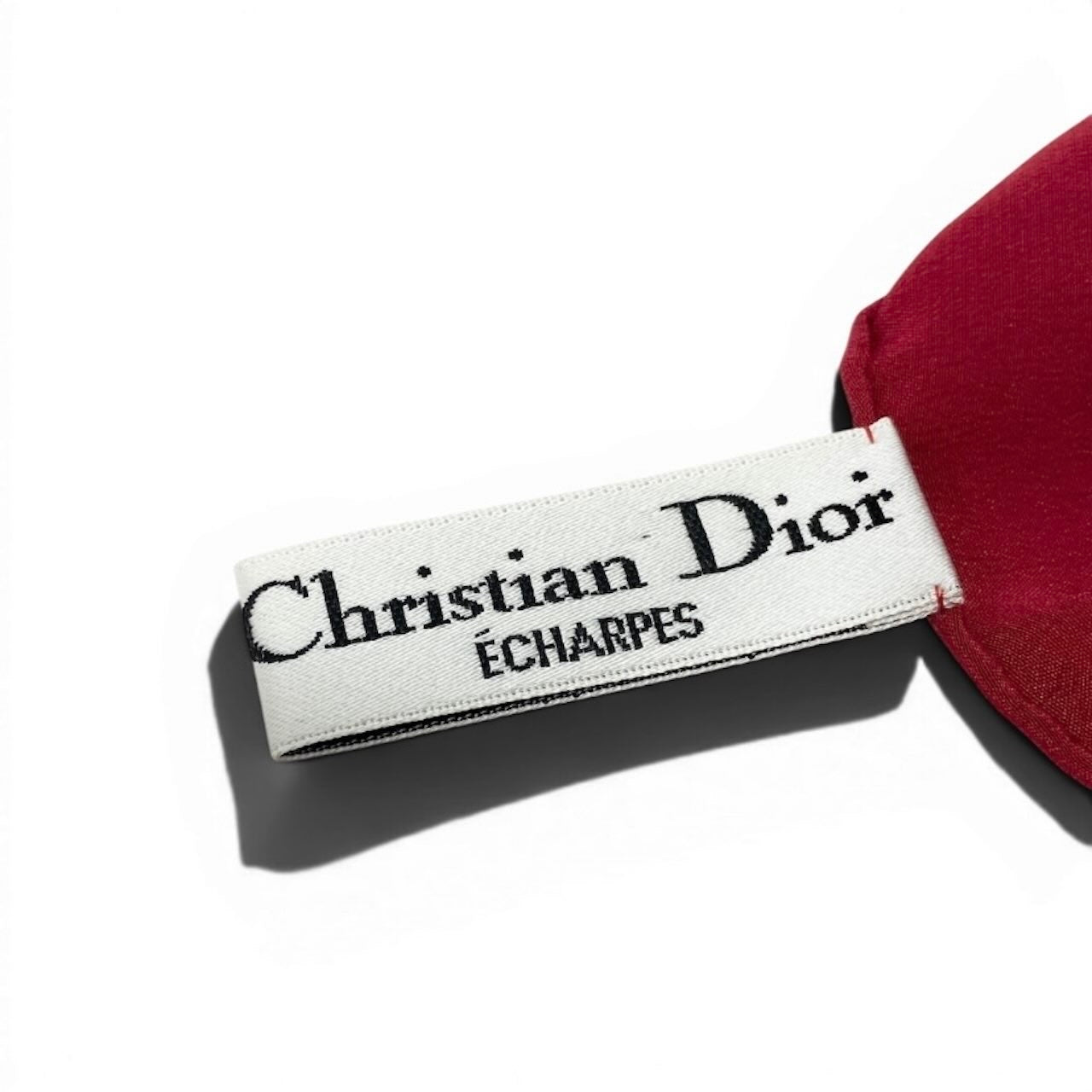 Christian Dior クリスチャンディオール トロッター柄 ネイビー レッド シルク バンダナ レディース AB