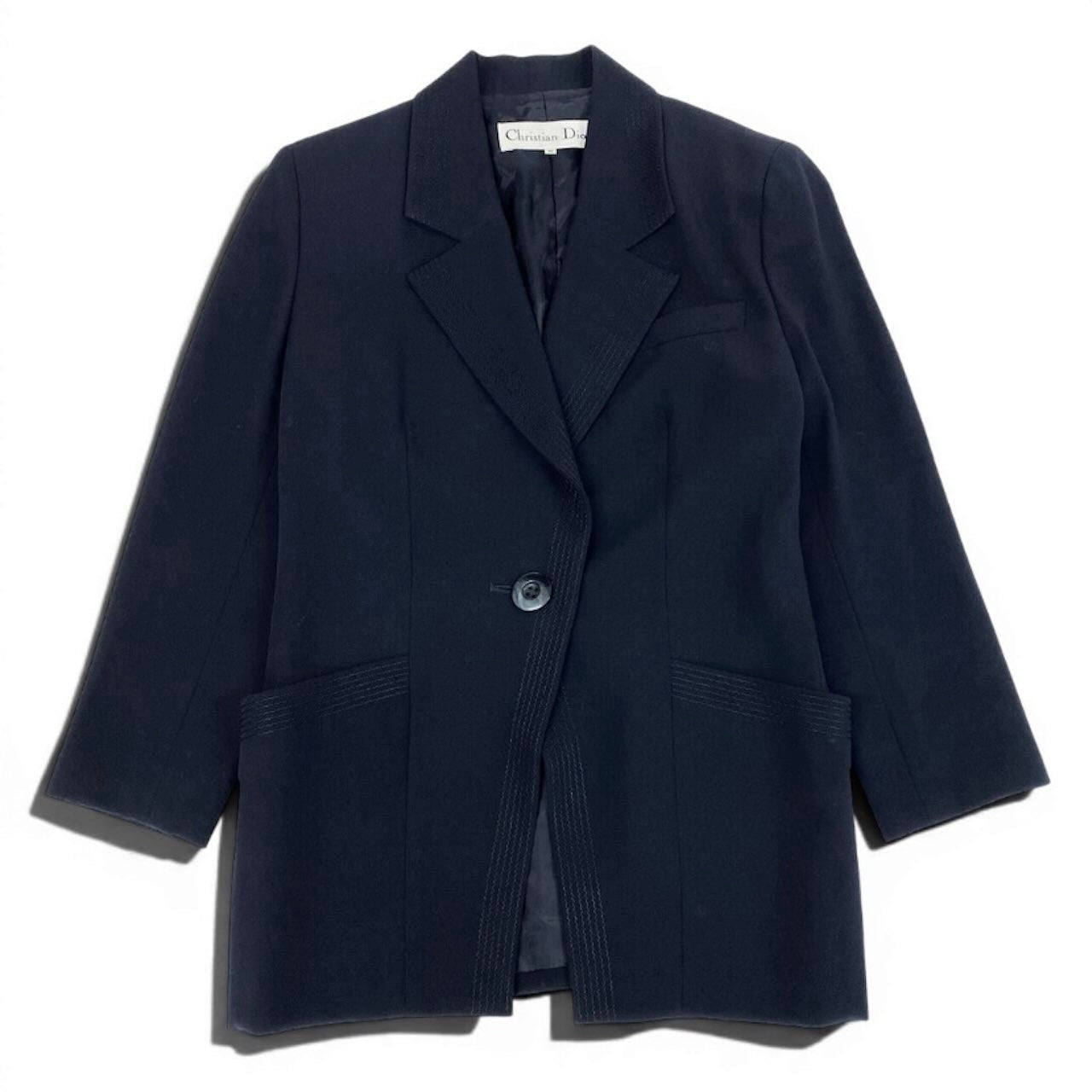 Christian Dior クリスチャンディオール KB3B30600 ダークネイビー ウール ブレザー レディース AB