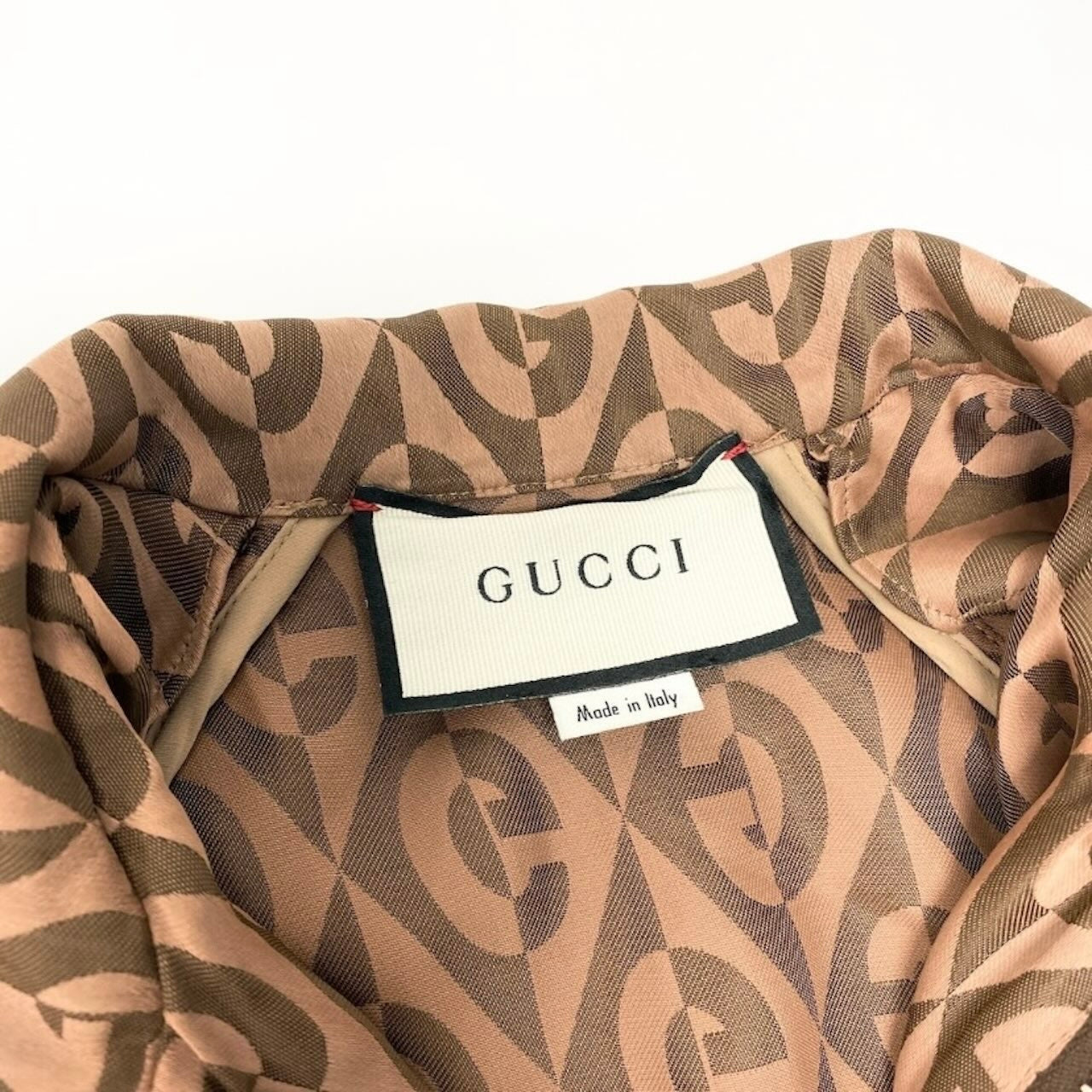 GUCCI グッチ GGランバスパターン ウェブライン ブラウン レーヨン / アセテート トラックジャケット メンズ B