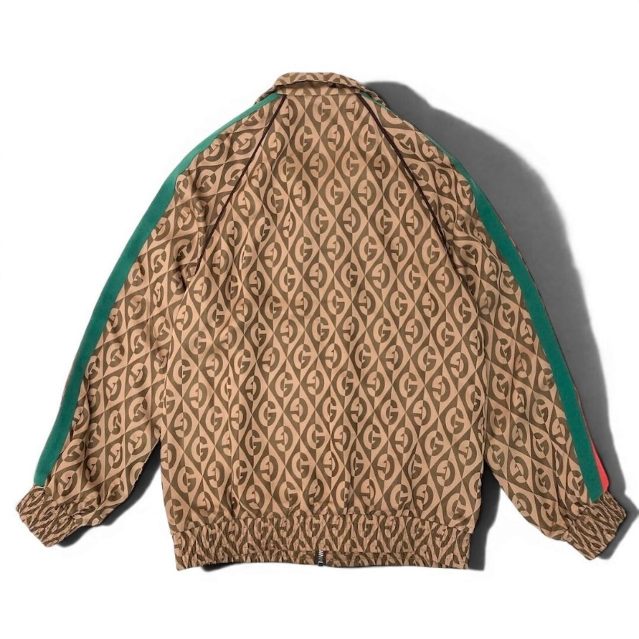 GUCCI グッチ GGランバスパターン ウェブライン ブラウン レーヨン / アセテート トラックジャケット メンズ B