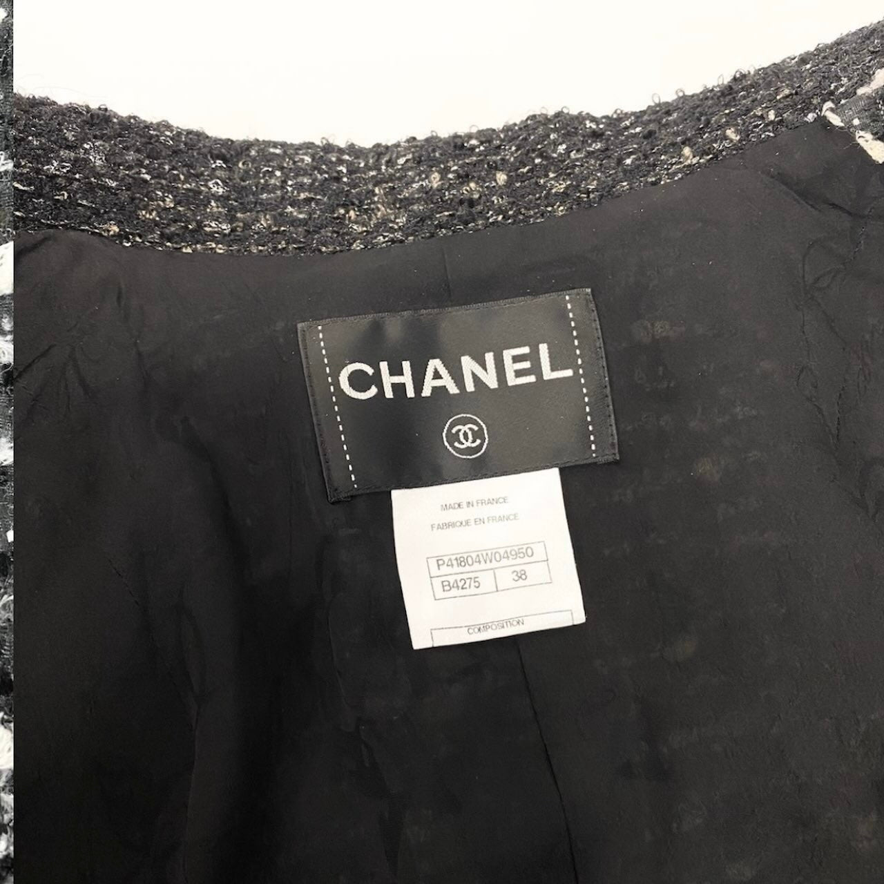 CHANEL シャネル P41804W04950 ツイードコート ジャケット ココマーク ダブルブレスト グレー シルク / ウール / ナイロン アクリル その他アウター レディース AB