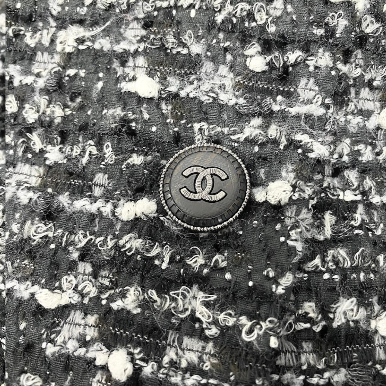 CHANEL シャネル P41804W04950 ツイードコート ジャケット ココマーク ダブルブレスト グレー シルク / ウール / ナイロン アクリル その他アウター レディース AB