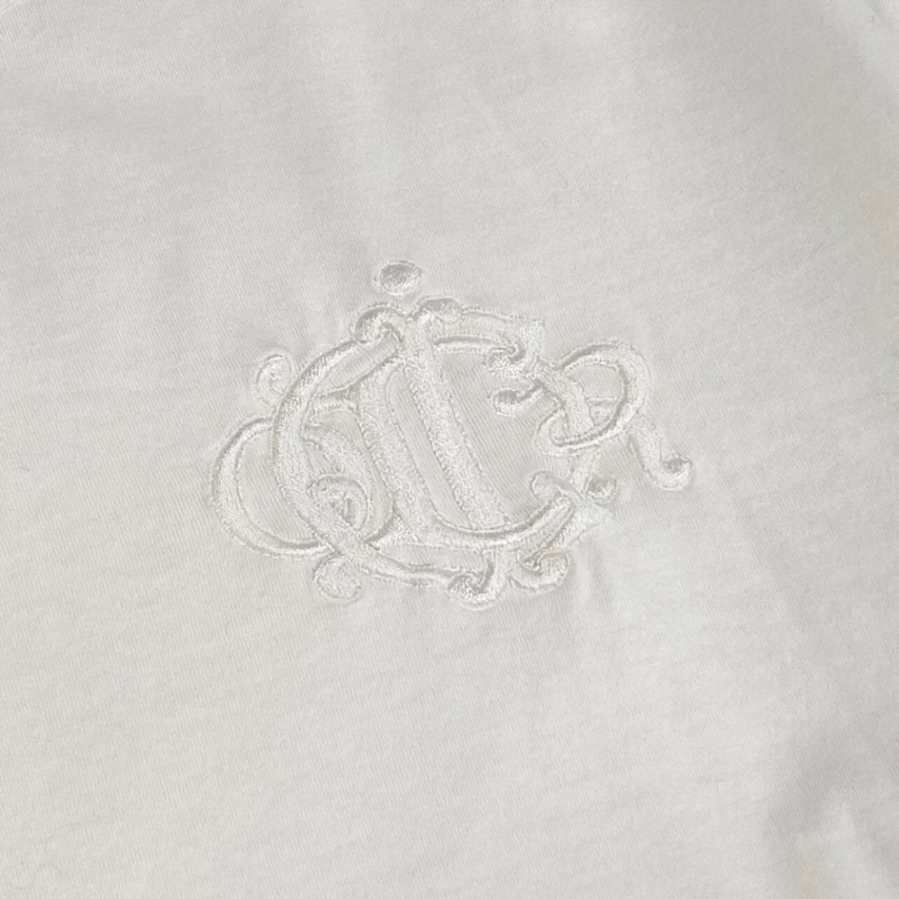 Christian Dior クリスチャンディオール ロゴ刺繍 ホワイト コットン コットンカットソー レディース B