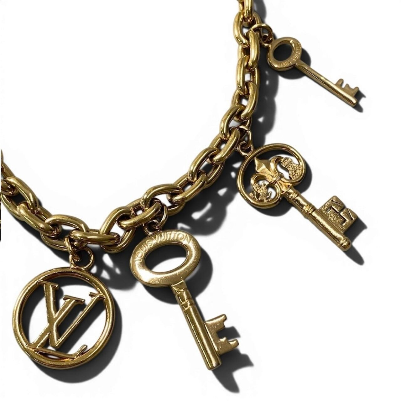 LOUIS VUITTON ルイヴィトン ビジューサックキーチェーン ゴールド メタル M3206 チャーム レディース B