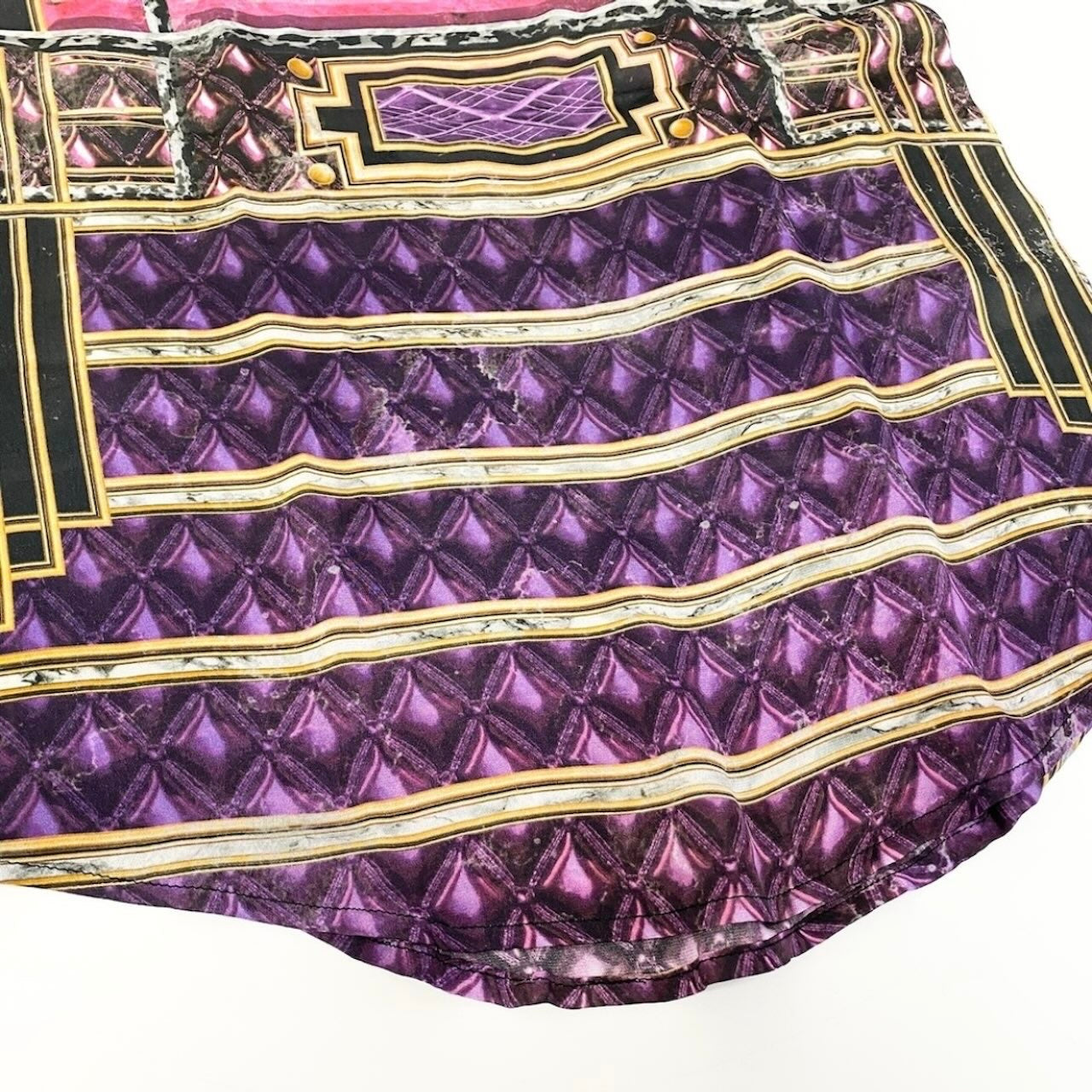BALMAIN バルマン ノースリーブ シルクシアートップ パープル マルチカラー シルク その他トップス レディース AB