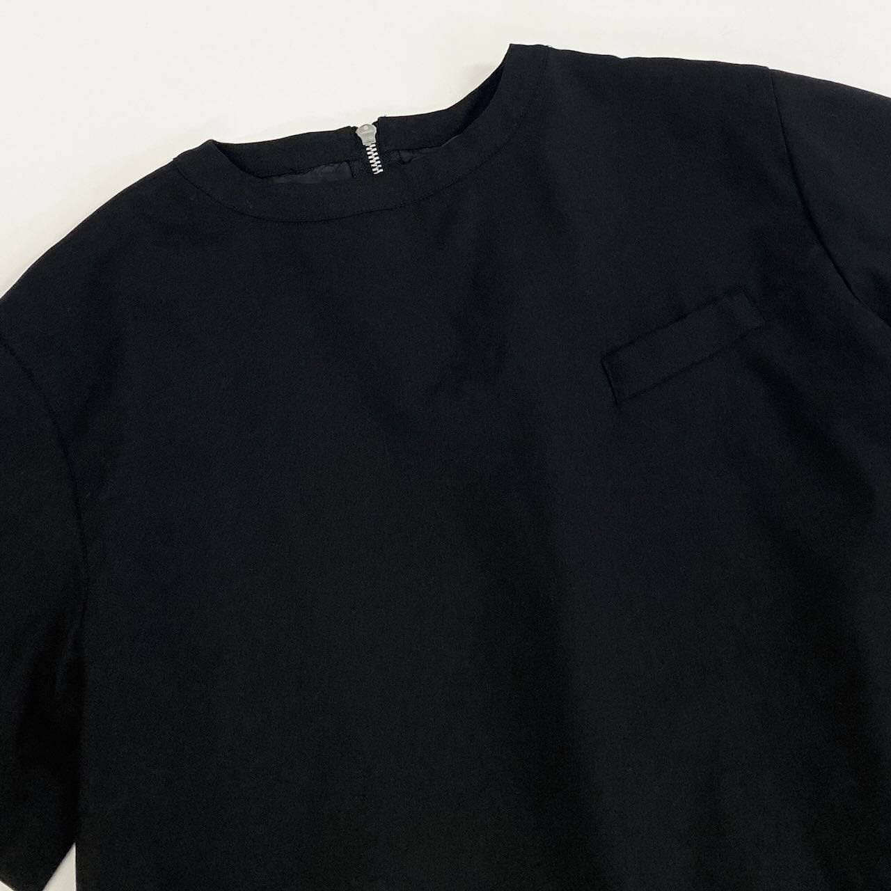 Sacai サカイ 21SS Suiting Mix Pullover 半袖 トップス ブラック ポリエステル / ウール 21-05650 カットソー レディース AB