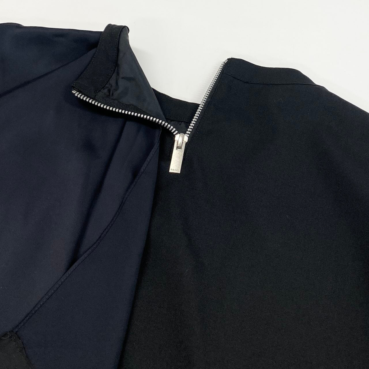 Sacai サカイ 21SS Suiting Mix Pullover 半袖 トップス ブラック ポリエステル / ウール 21-05650 カットソー レディース AB