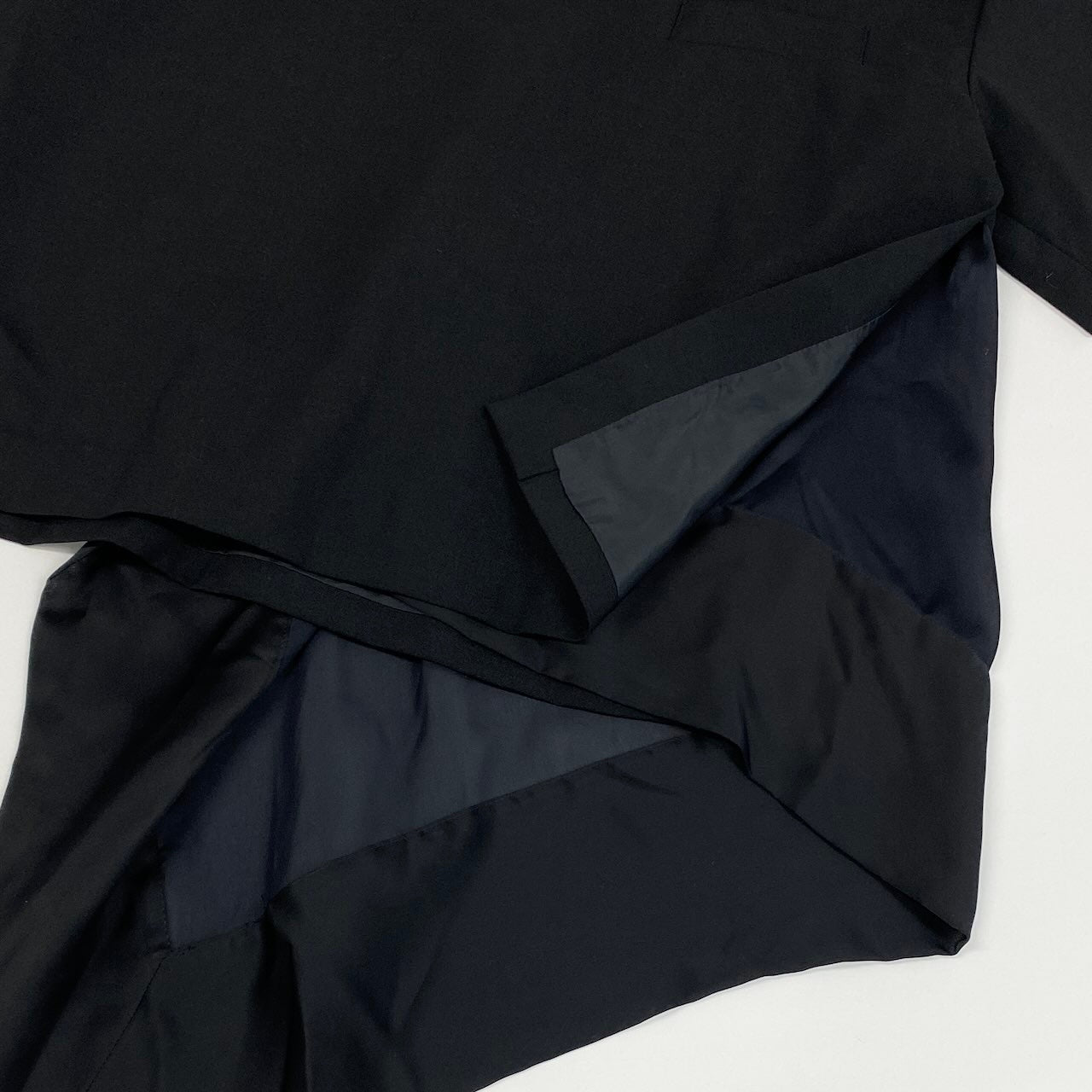 Sacai サカイ 21SS Suiting Mix Pullover 半袖 トップス ブラック ポリエステル / ウール 21-05650 カットソー レディース AB