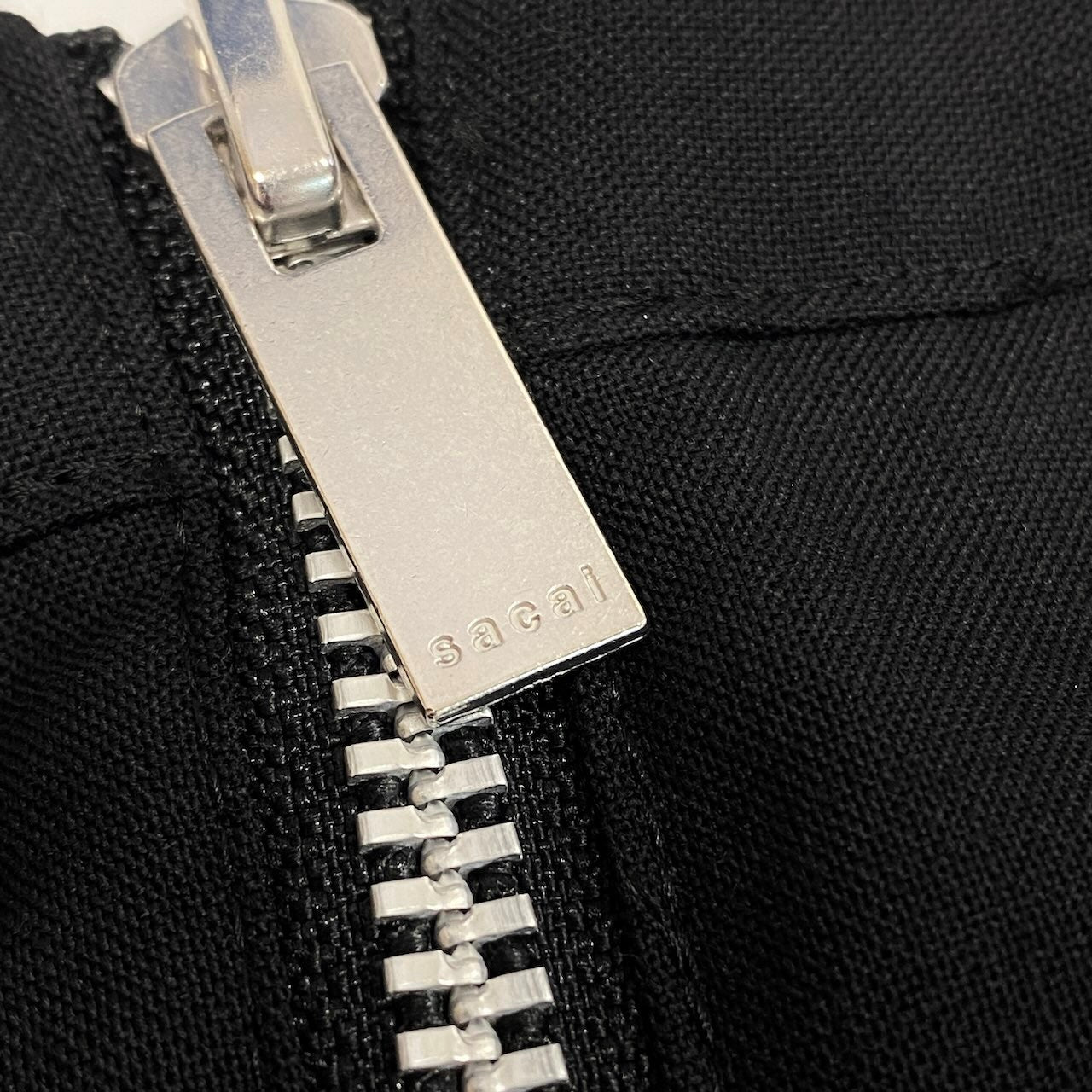 Sacai サカイ 21SS Suiting Mix Pullover 半袖 トップス ブラック ポリエステル / ウール 21-05650 カットソー レディース AB
