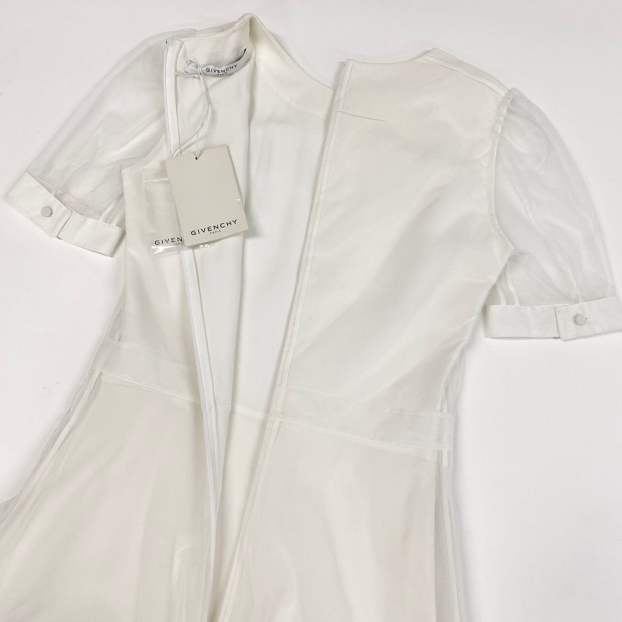 GIVENCHY ジバンシィ 2023SS チュールレイヤードドレス ホワイト レーヨン / ポリウレタン / シルク コットン ワンピース レディース A