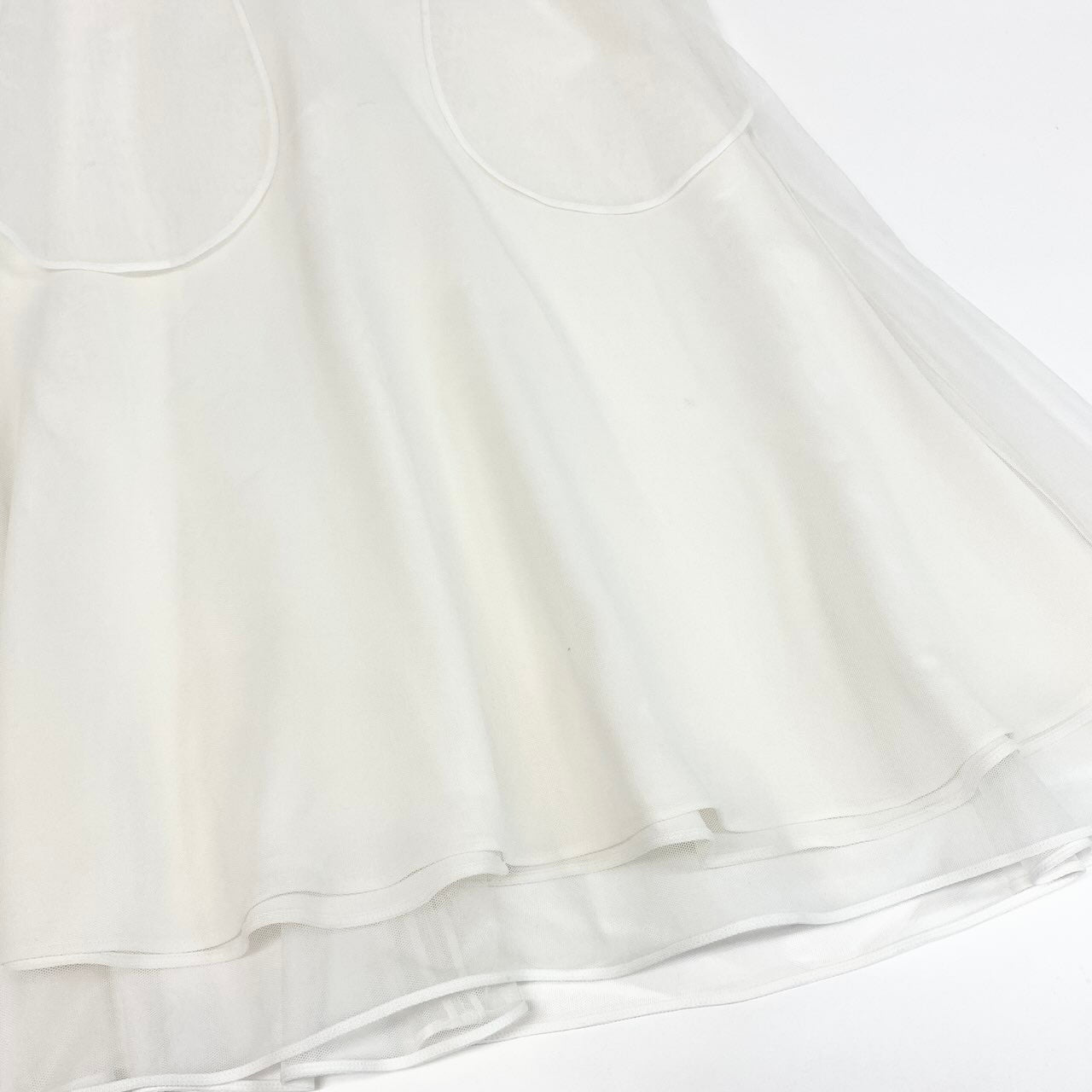 GIVENCHY ジバンシィ 2023SS チュールレイヤードドレス ホワイト レーヨン / ポリウレタン / シルク コットン ワンピース レディース A
