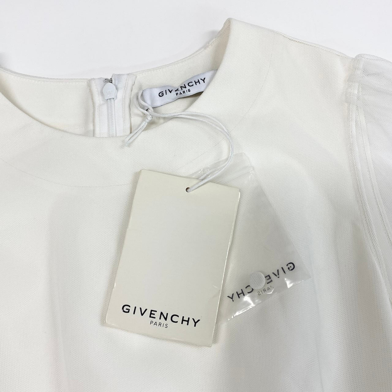 GIVENCHY ジバンシィ 2023SS チュールレイヤードドレス ホワイト レーヨン / ポリウレタン / シルク コットン ワンピース レディース A