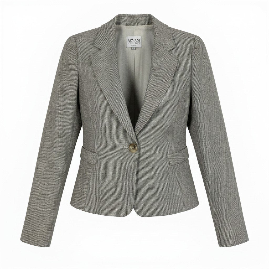 ARMANI COLLEZIONI アルマーニコレッツォーニ フォーマル グレー ウール / シルク / エラスタン テーラードジャケット レディース AB