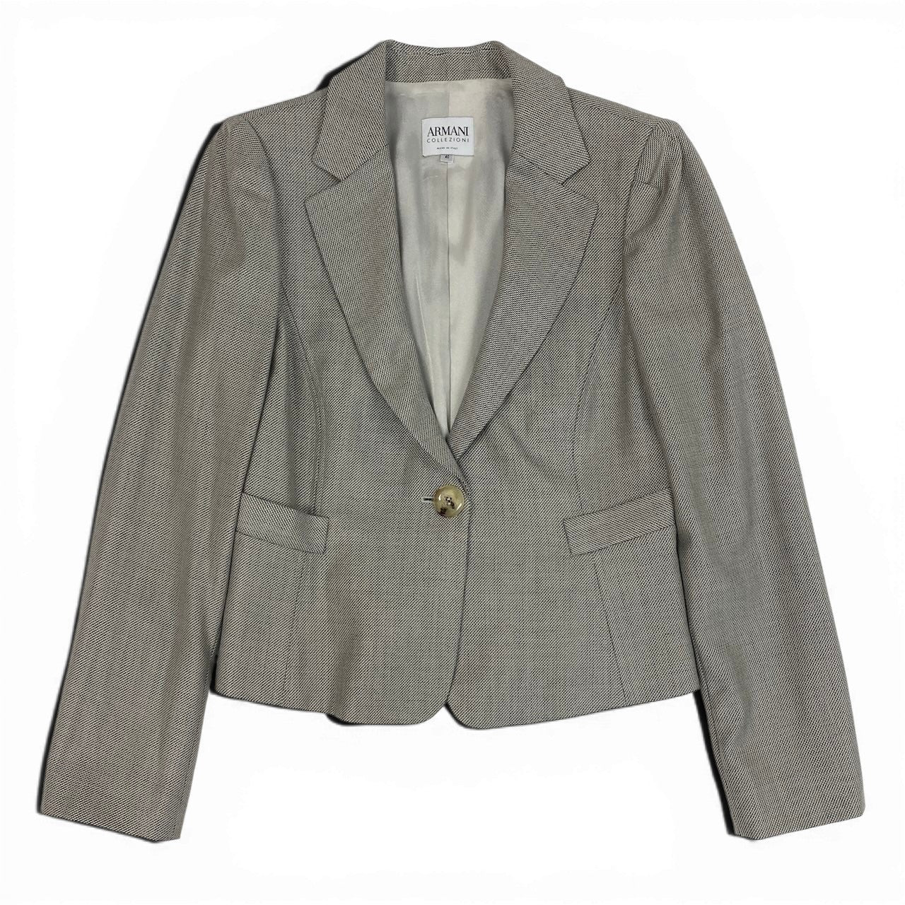 ARMANI COLLEZIONI アルマーニコレッツォーニ フォーマル グレー ウール / シルク / エラスタン テーラードジャケット レディース AB