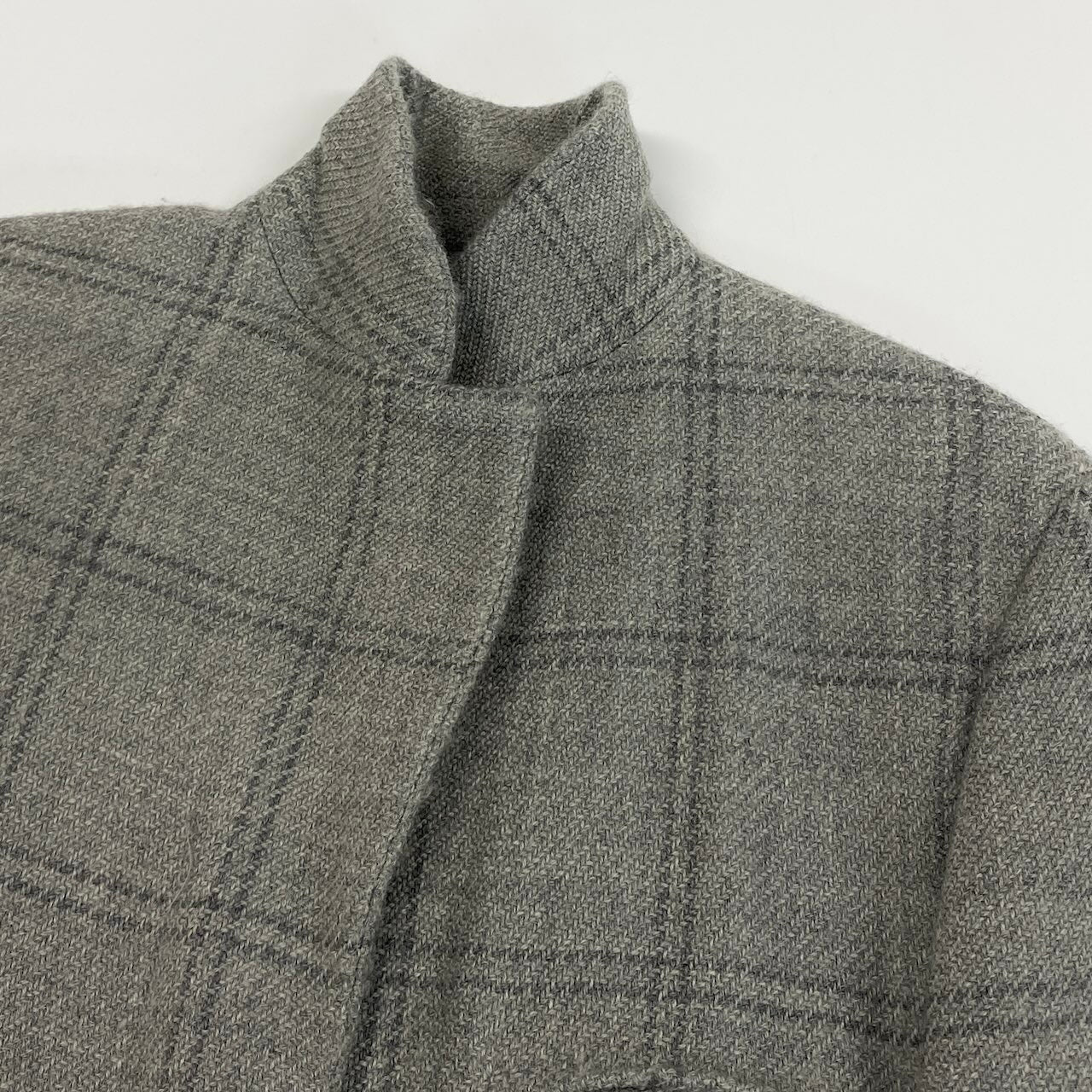 Emporio Armani エンポリオ アルマーニ チェック柄 グレー ウール テーラードジャケット レディース BC