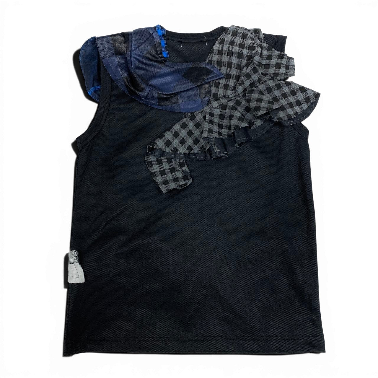 COMME des GARCONS コムデギャルソン パッチワークデザインノースリーブ AD2009 ブラック ポリエステル GE-T027 カットソー レディース AB
