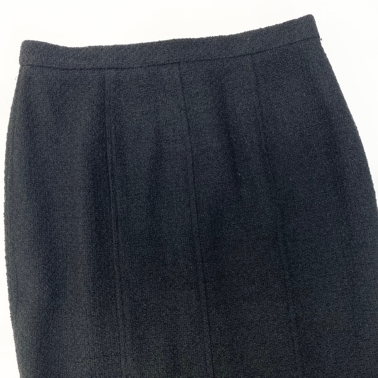 CHANEL シャネル ツイードスカート 膝丈スカート ブラック ウール / ナイロン / シルク スカート レディース AB