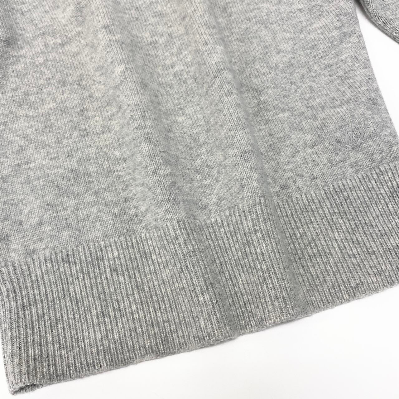 LOUIS VUITTON ルイヴィトン 5分袖 カシミヤニットセーター グレー カシミヤ ニット レディース ABP