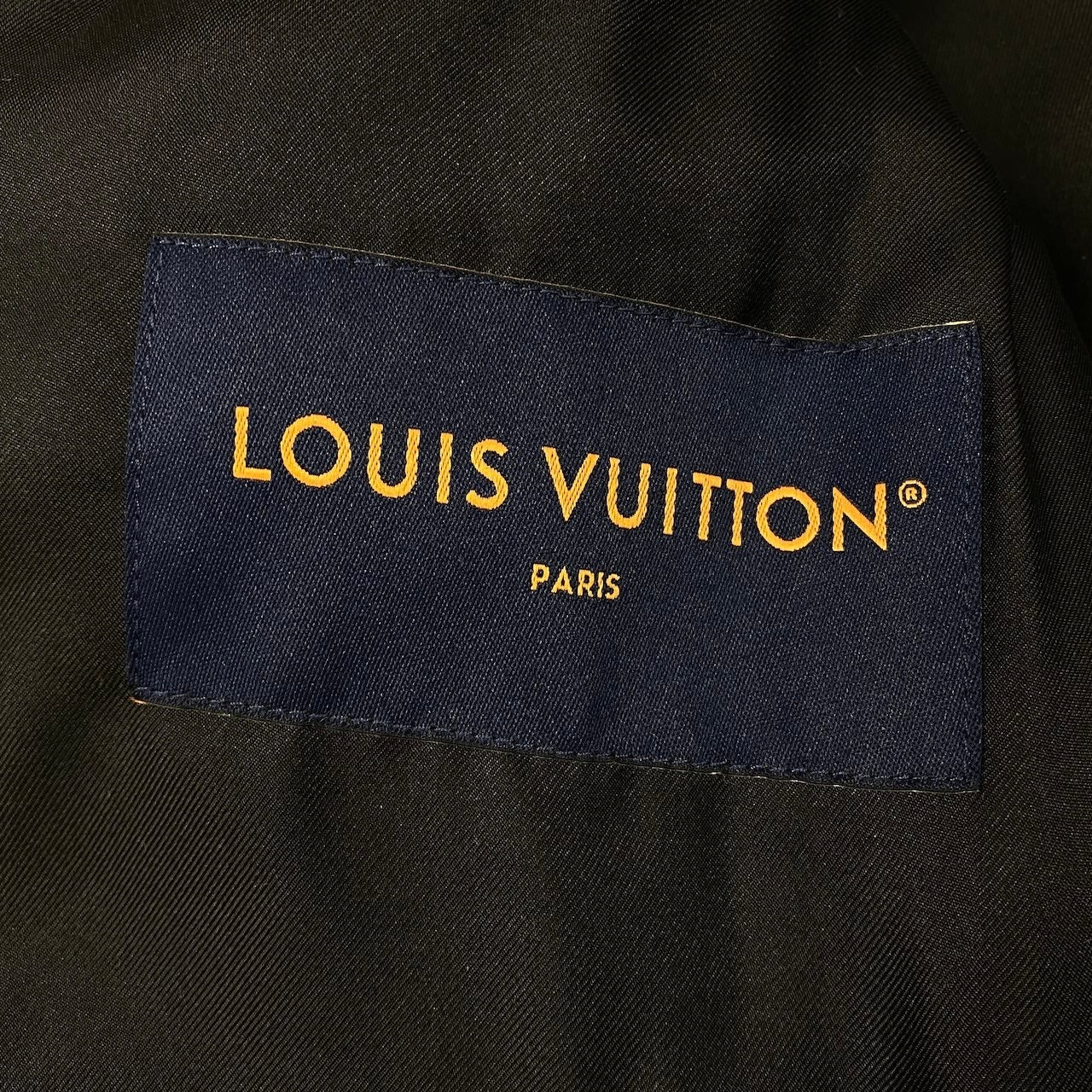 LOUIS VUITTON ルイヴィトン エンブロイダリー レザーボンバージャケット ブラック レザー / 牛革 その他アウター メンズ A