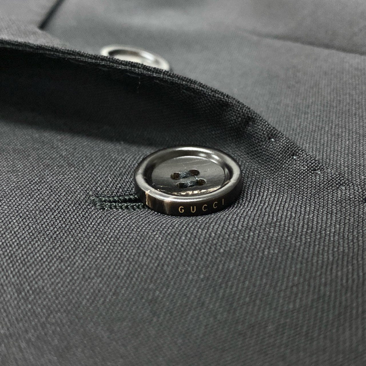 GUCCI グッチ ダブルブレストショートジャケット クロップド丈 ブラック ウール / レーヨン テーラードジャケット レディース ABP
