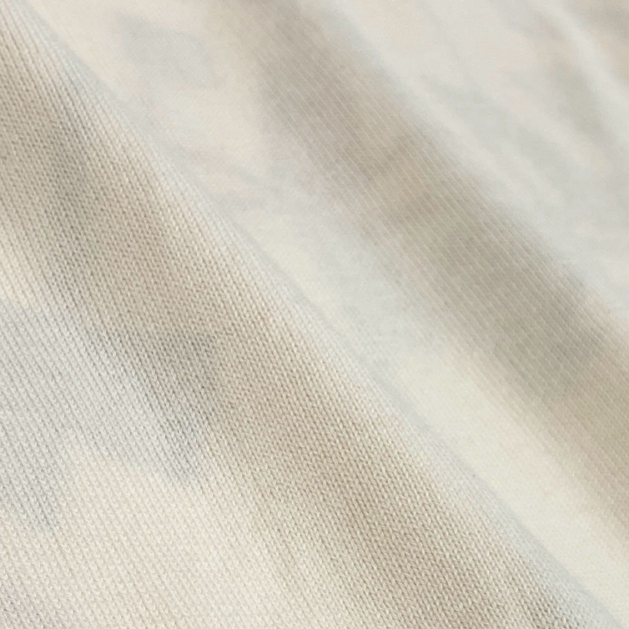 HERMES エルメス シルク切替 長袖 ホワイト シルク / コットン / カシミヤ ポロシャツ レディース SA