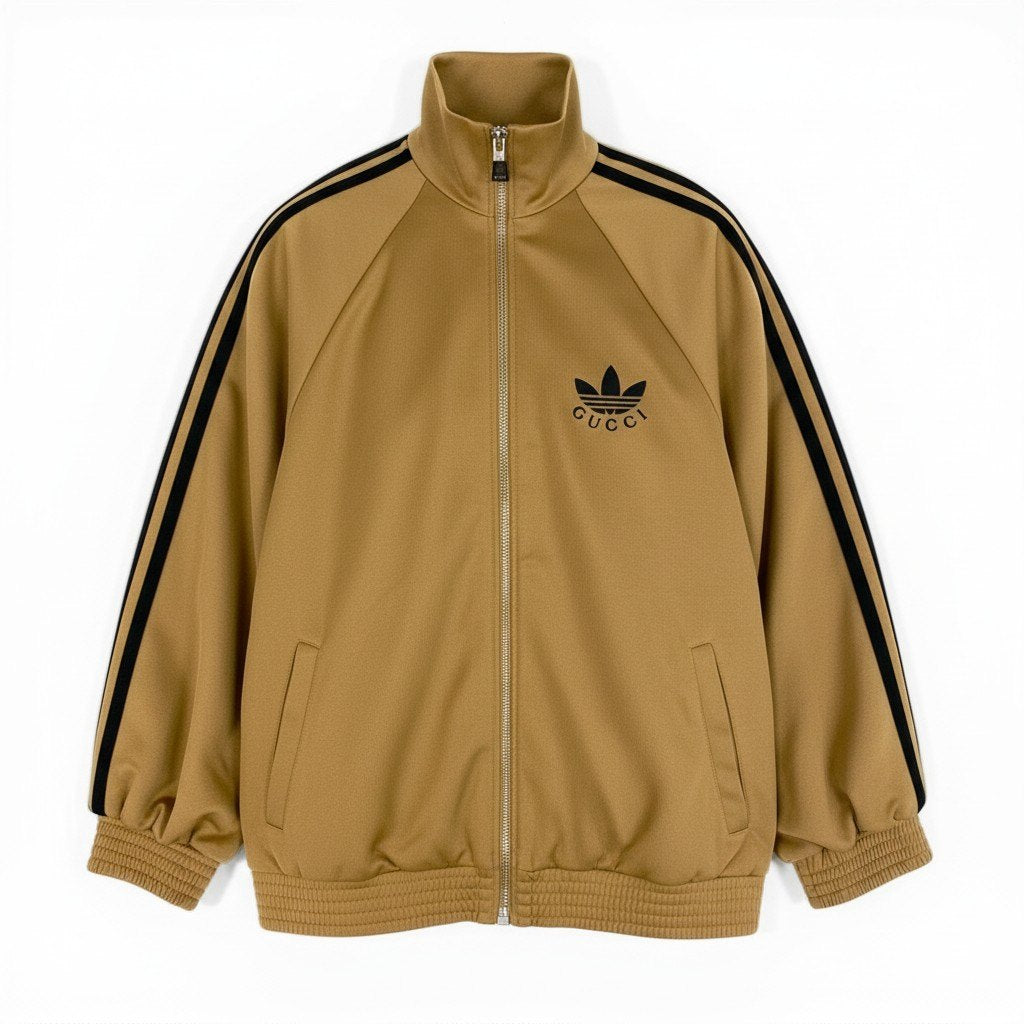 GUCCI グッチ アディダス ジャージージップジャケット ベージュ ポリエステル / コットン トラックジャケット メンズ ABP