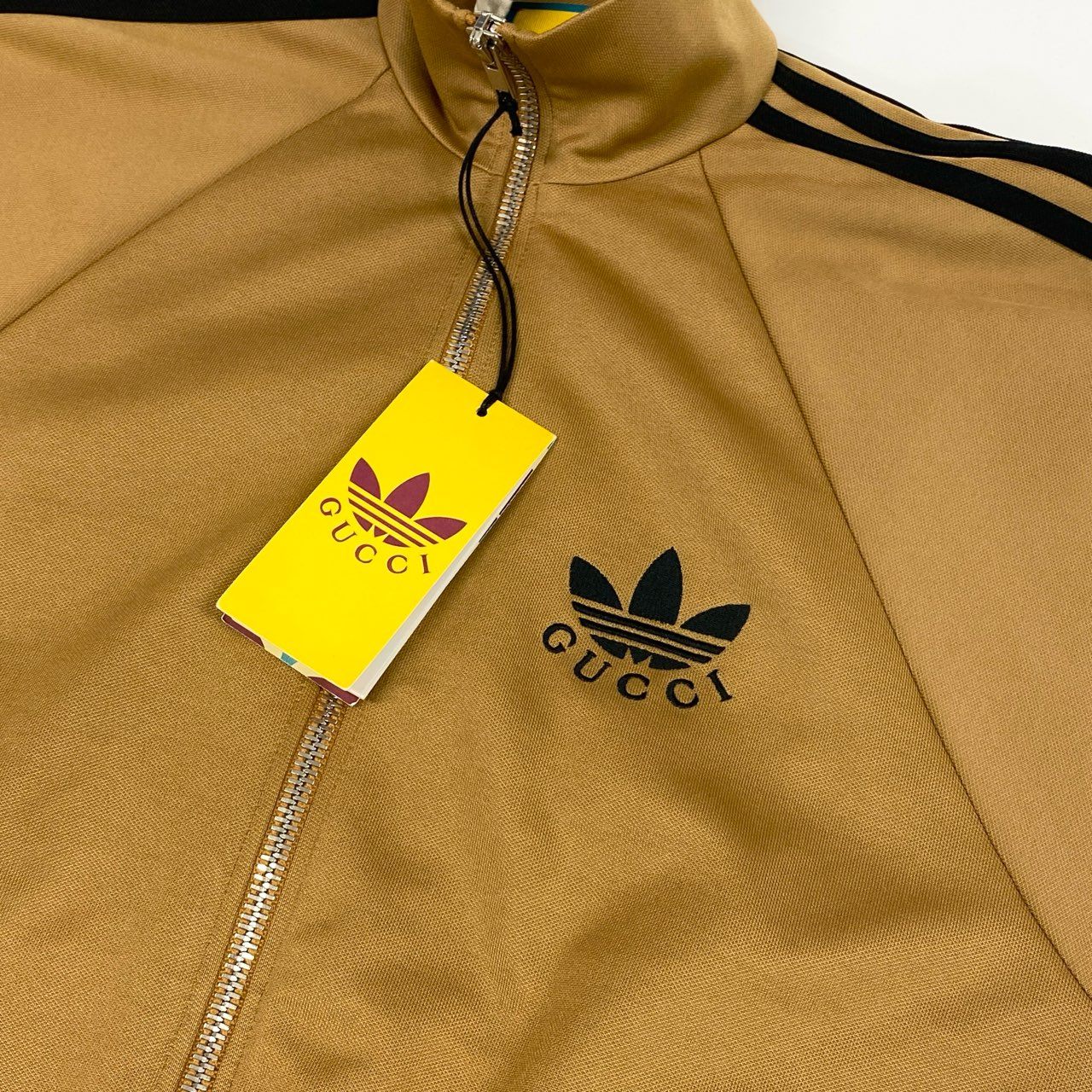 GUCCI グッチ アディダス ジャージージップジャケット ベージュ ポリエステル / コットン トラックジャケット メンズ ABP