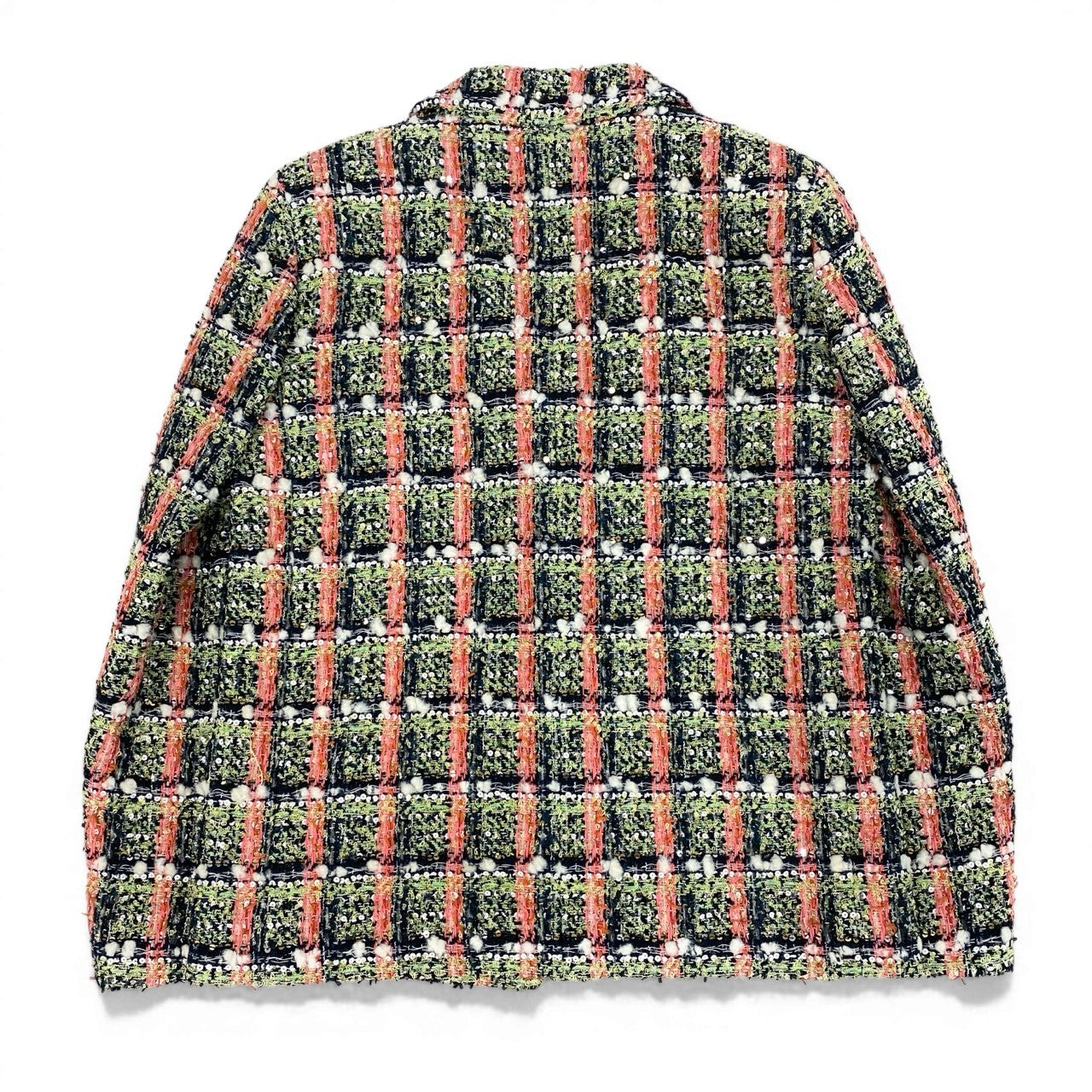 CHANEL シャネル 2020クルーズライン スパンコール混 4Pジャケット ココマークボタン マルチカラー ポリアミド / ポリエステル / コットン シルク ウール P62793 その他アウター レディース SA