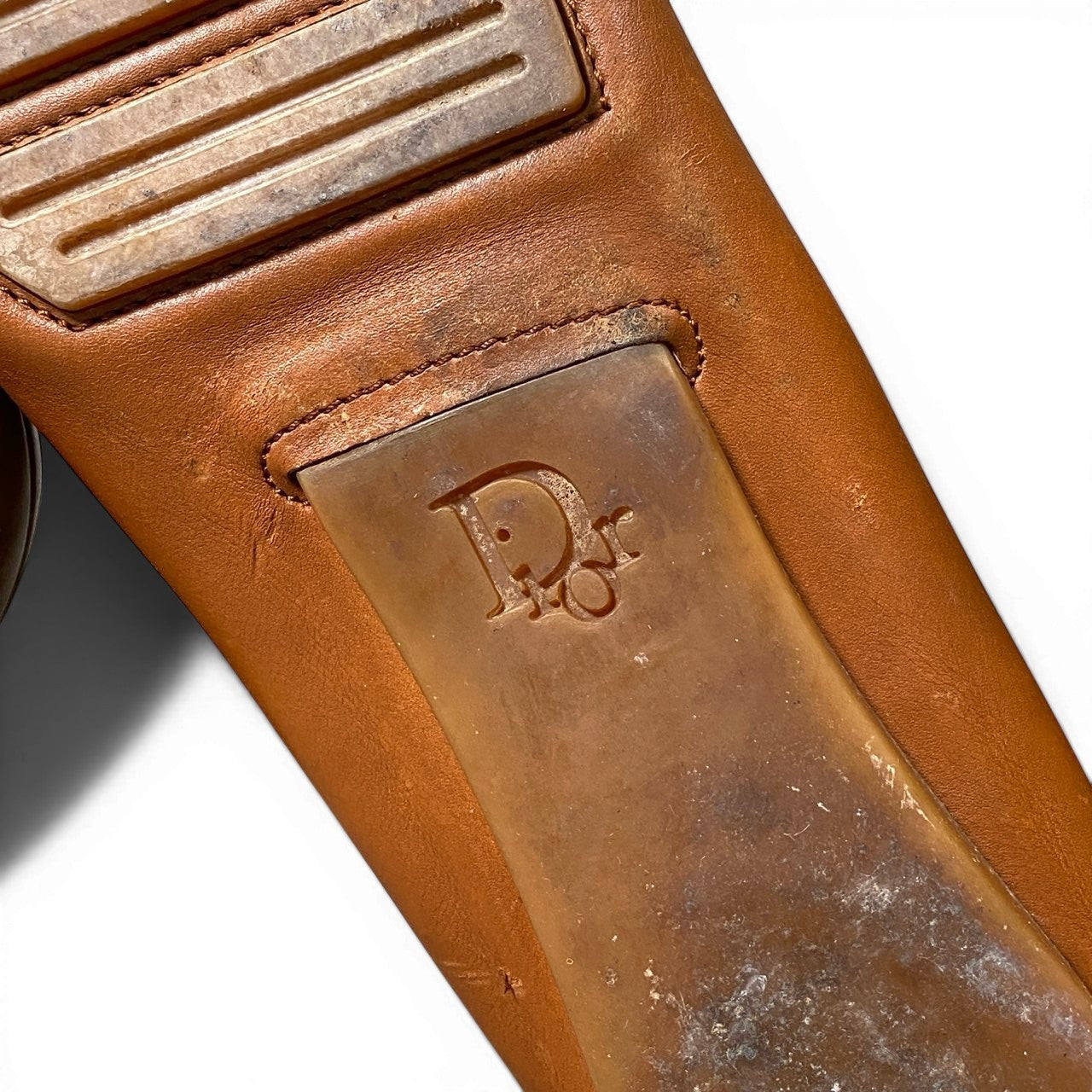 Christian Dior クリスチャンディオール ストリートシック トロッター ブラウン レザー / キャンバス ローファー レディース BC