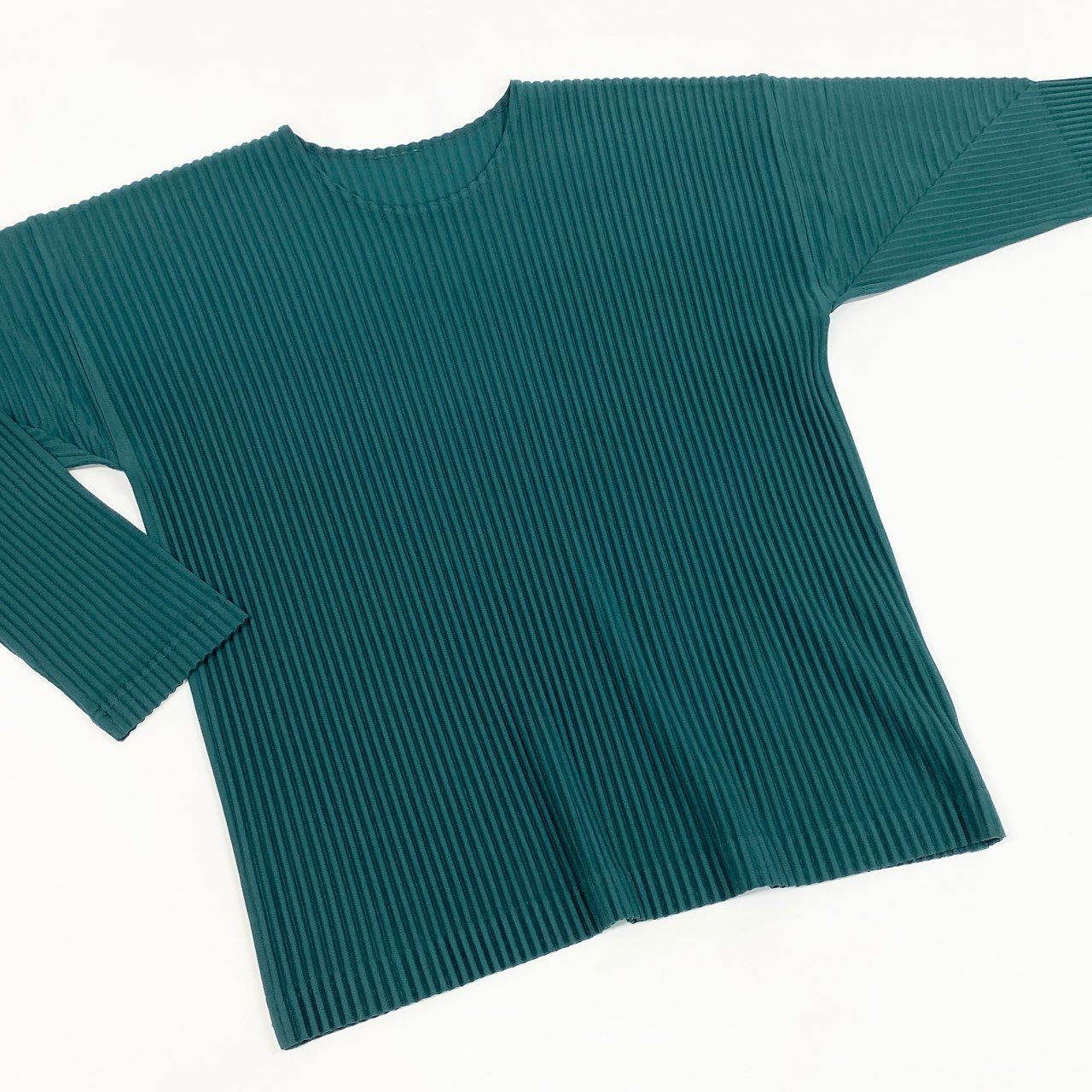 ISSEY MIYAKE イッセイミヤケ オムプリッセ プリーツカットソー トップス グリーン ポリエステル カットソー メンズ ABP