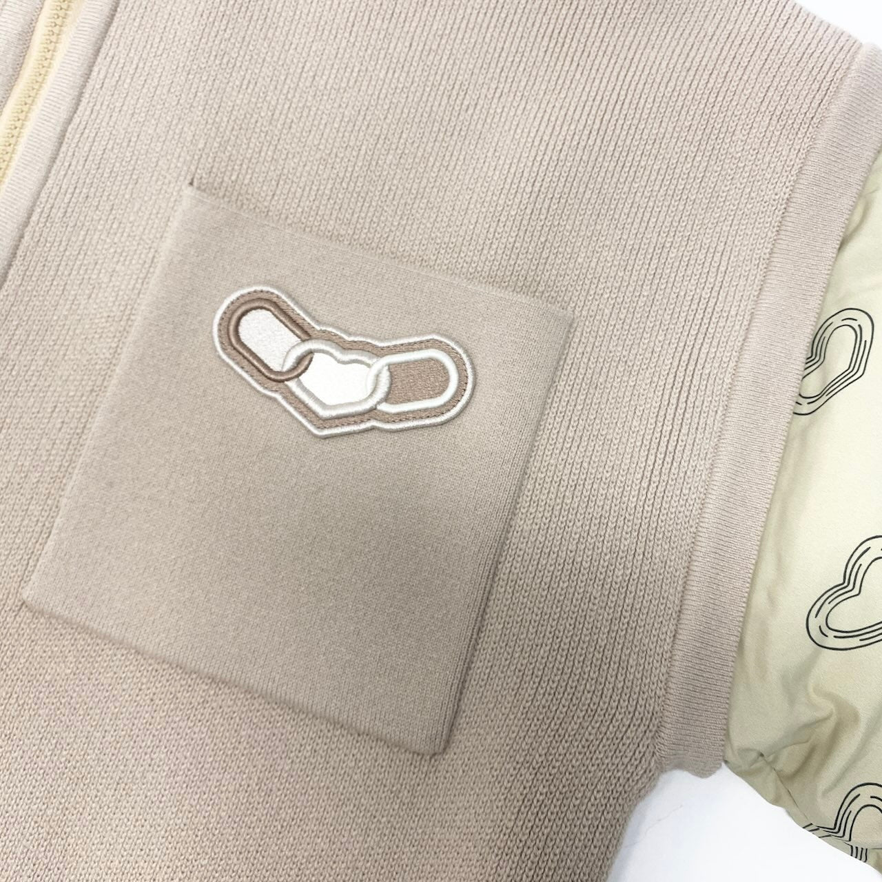 HERMES エルメス 24~25AW カレイドスコープ エフェクト 2way ベージュ ウール / ナイロン / ポリウレタン ジップジャケット レディース A