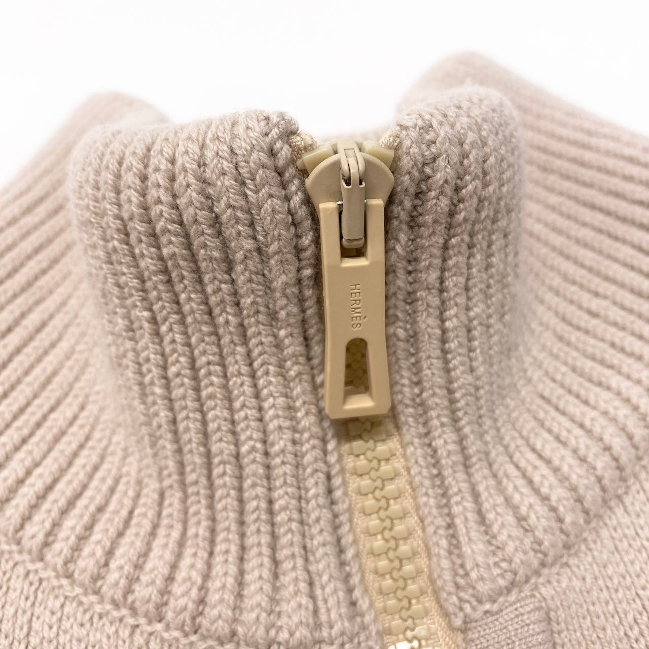 HERMES エルメス 24~25AW カレイドスコープ エフェクト 2way ベージュ ウール / ナイロン / ポリウレタン ジップジャケット レディース A