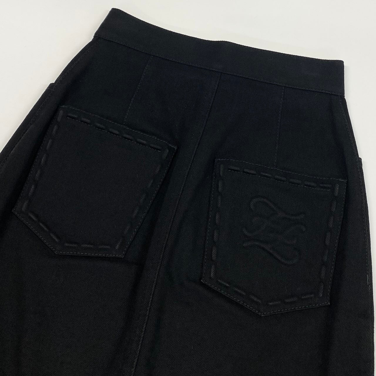 FENDI フェンディ コットンスカート ブラック コットン / ポリウレタン 12CPF-21-1224 ミニスカート レディース B