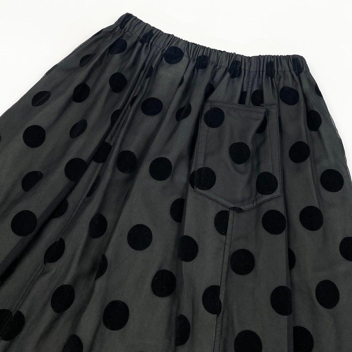 tao COMME des GARCONS タオ コムデギャルソン TJ-005 ドット柄 チュール ブラック ポリエステル AD2022 サルエルパンツ レディース AB