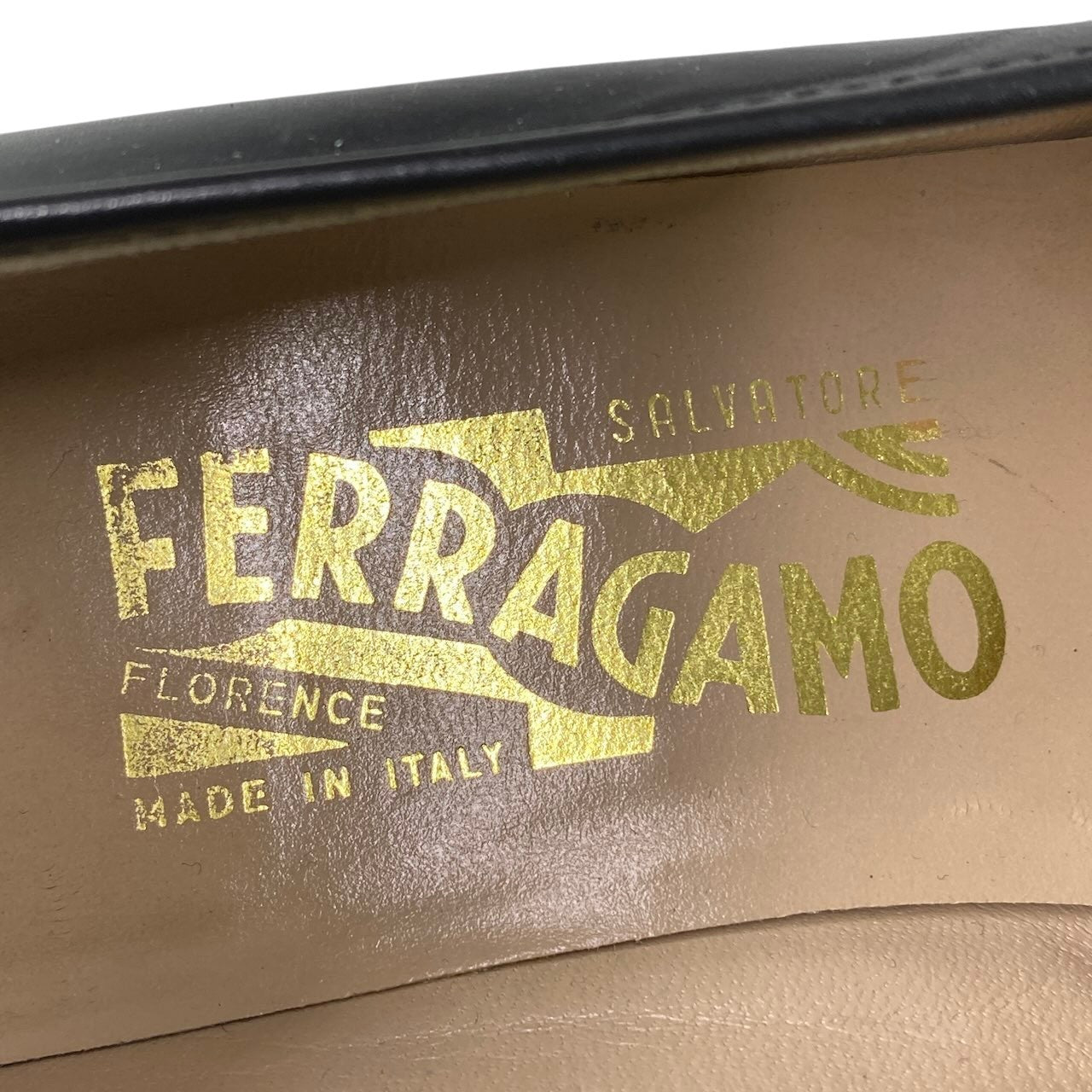 Salvatore Ferragamo サルヴァトーレフェラガモ パンプス ガンチーニ ブラック レザー ローファー レディース AB