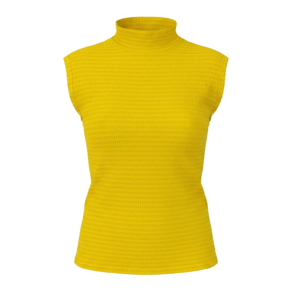 ISSEY MIYAKE A-POC INSIDE イッセイミヤケ エイポック インサイド ショートスリーブ トップス イエロー ウール / ナイロン AP33JJ405 カットソー レディース AB