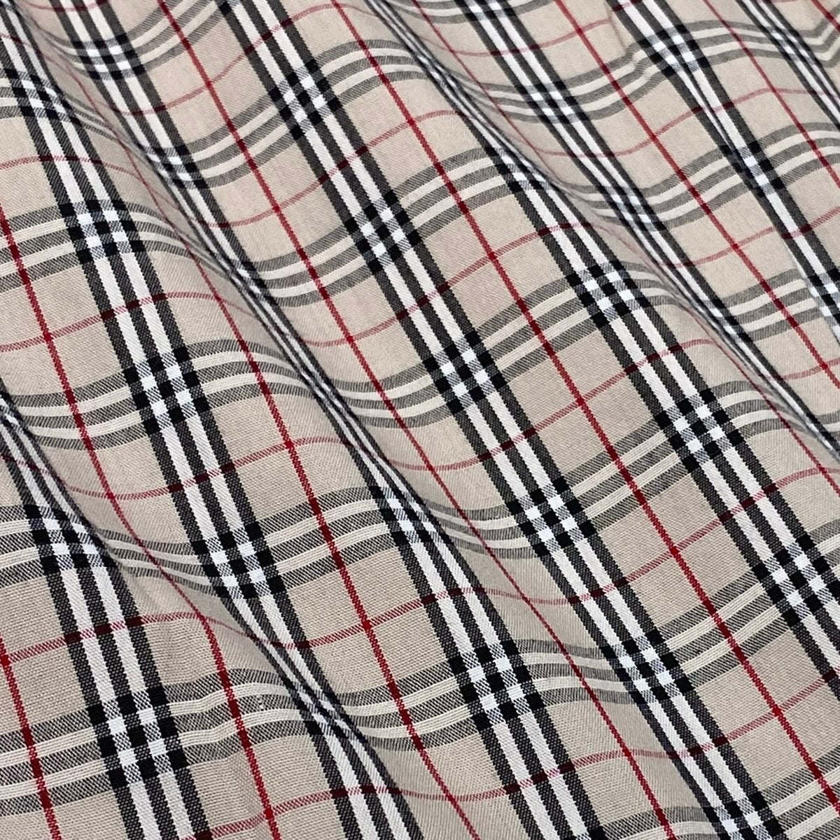 BURBERRY BLUE LABEL バーバリーブルーレーベル ノバチェック柄 膝丈 ベージュ コットン / ポリウレタン / ポリエステル FL525-400 フレアスカート レディース B