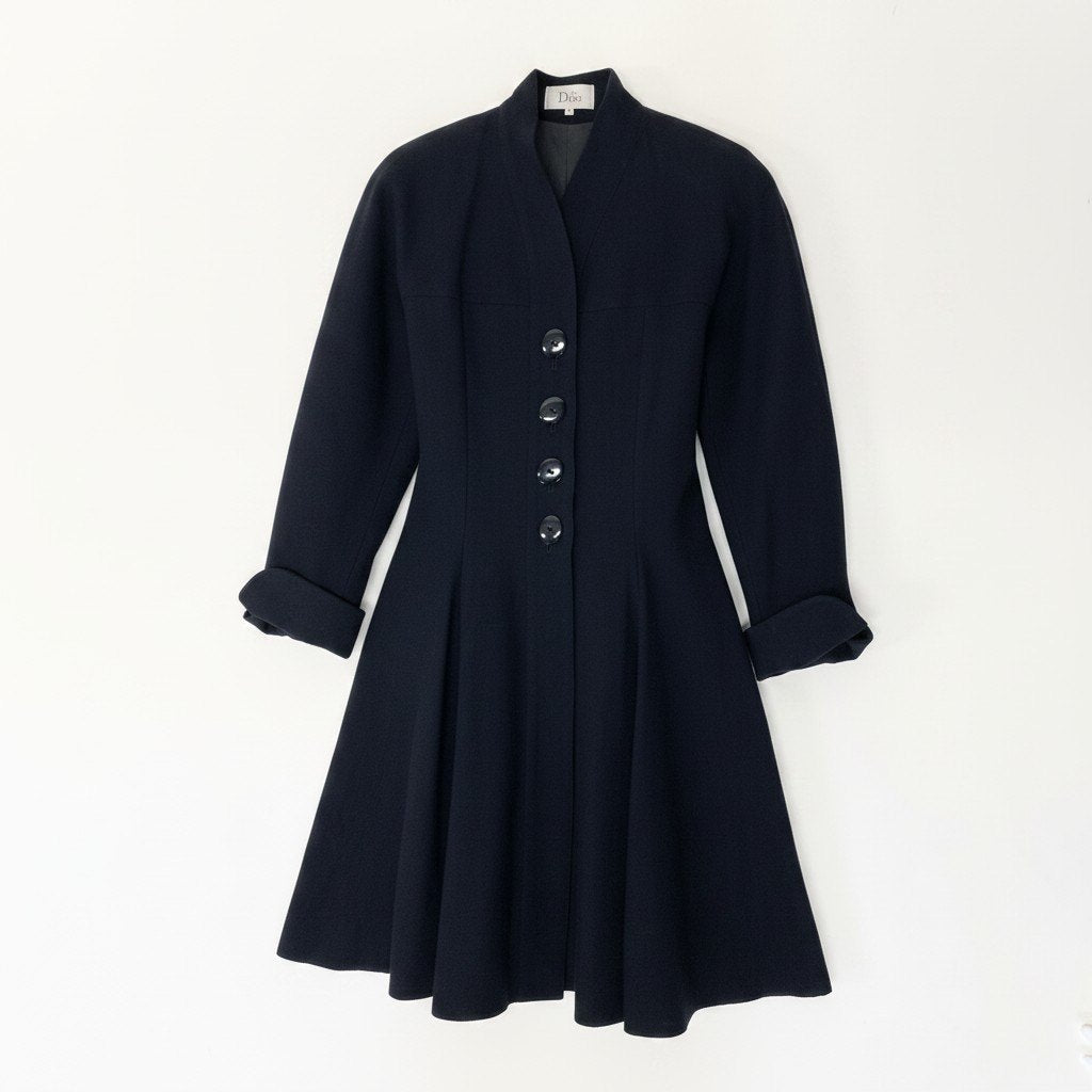 Dior ディオール Miss Dior Aライン フレアコート ブラック ウール その他アウター レディース B