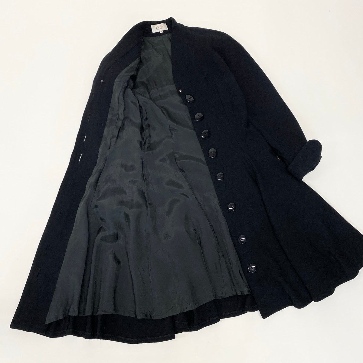 Dior ディオール Miss Dior Aライン フレアコート ブラック ウール その他アウター レディース B