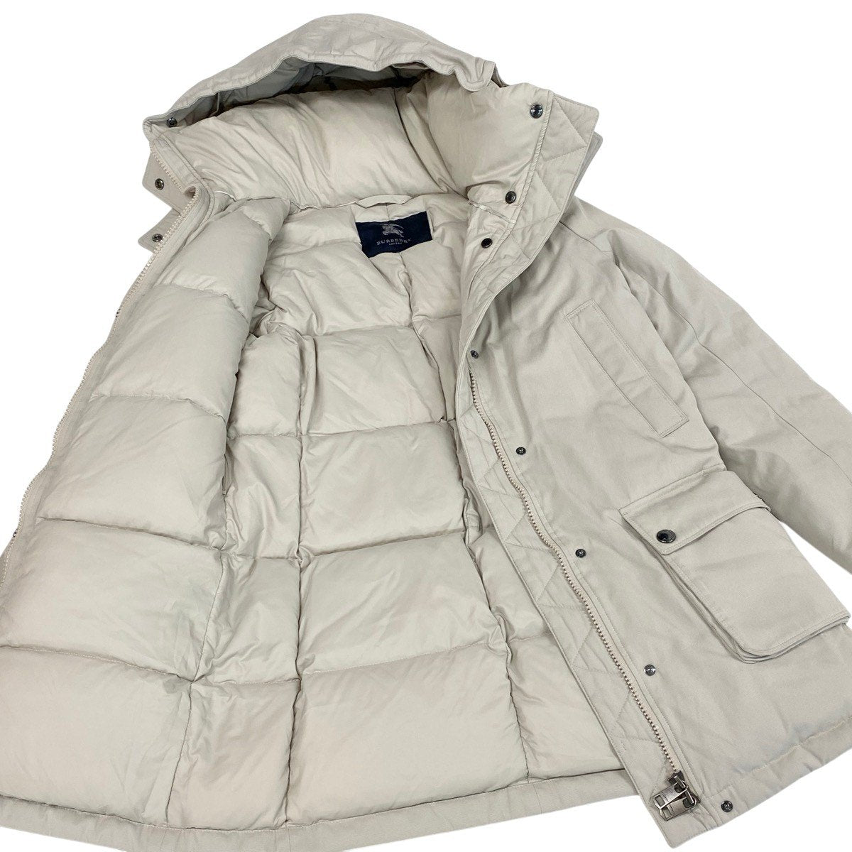 BURBERRY バーバリー バーバリーロンドン フーデット ダウンコート モッズコート 2way ベージュ ポリエステル / コットン / ウール ダウン アクリル ナイロン ポリウレタン その他アウター レディース B