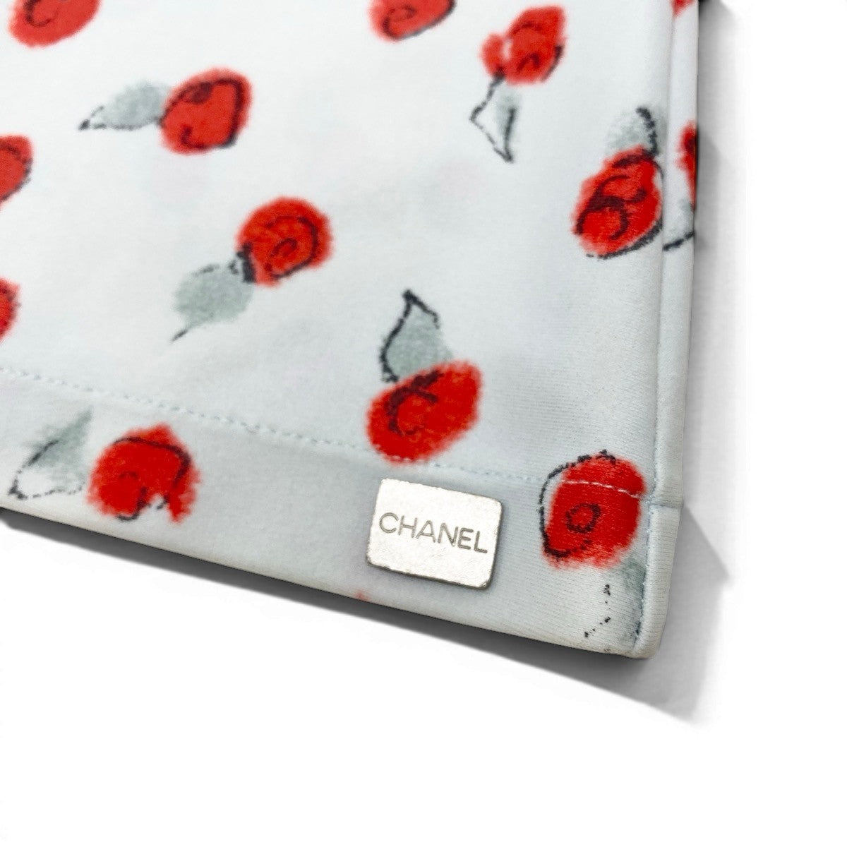 CHANEL シャネル 99s カットソー ココマーク 花柄モチーフ ライトブルー ポリアミド / エラスチン 半袖Ｔシャツ レディース AB