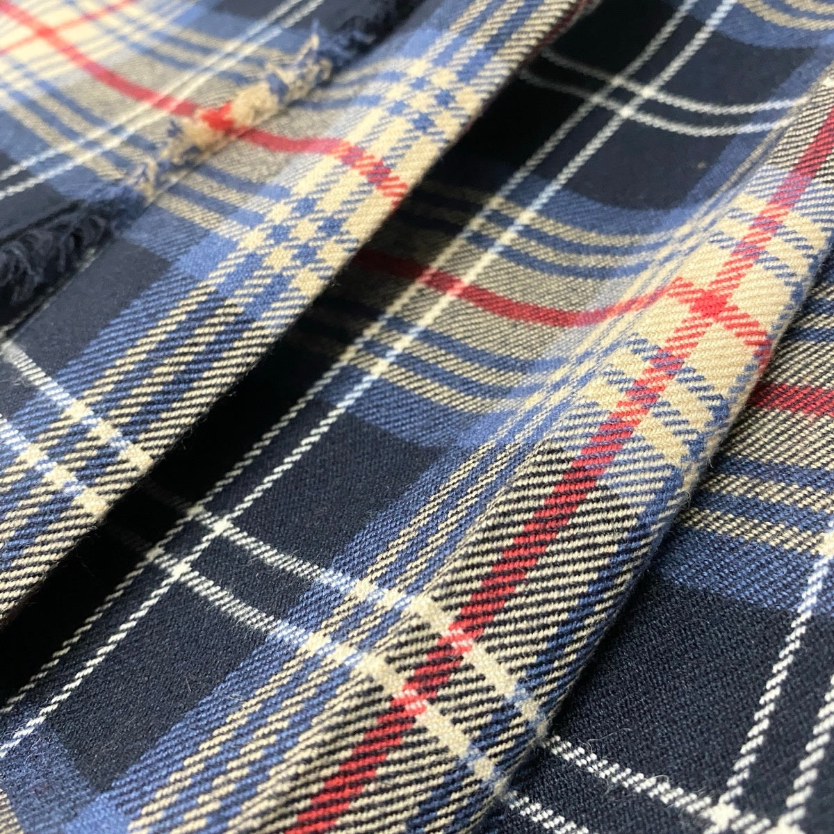 BURBERRY バーバリー チェック柄 バックプリーツ マルチカラー アクリル / ウール ラップスカート レディース AB